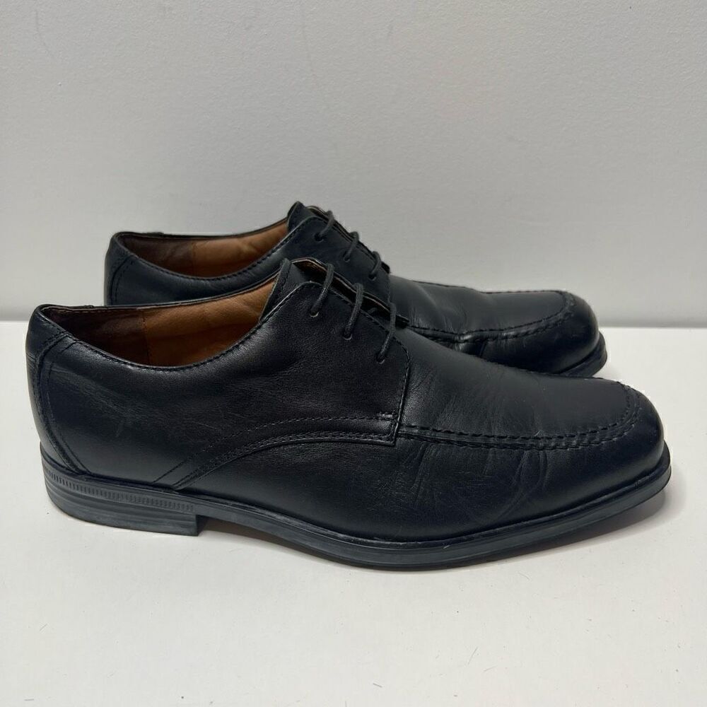 FLORSHEIM Oxford Black Leather Dress Shoes Mens Size 8.5 EEE Comfort